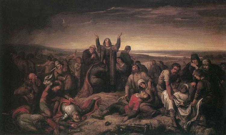 Soma Orlai Petrich Ms. Perenyi Gathering the Dead after the Battle at Mohacs Spain oil painting art